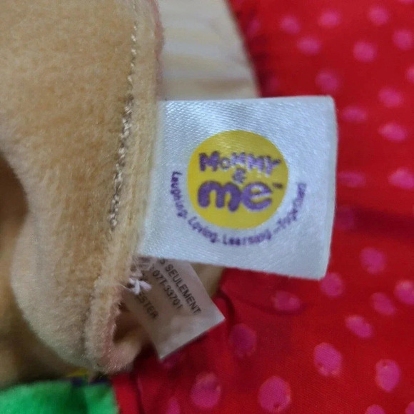 Mommy & Me Plush Kangaroo Puppet Rattle Mirror Tan Green Purple Baby Toy 9.5" - Picture 6 of 6